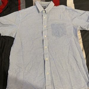American rag light blue collared shirt (M)